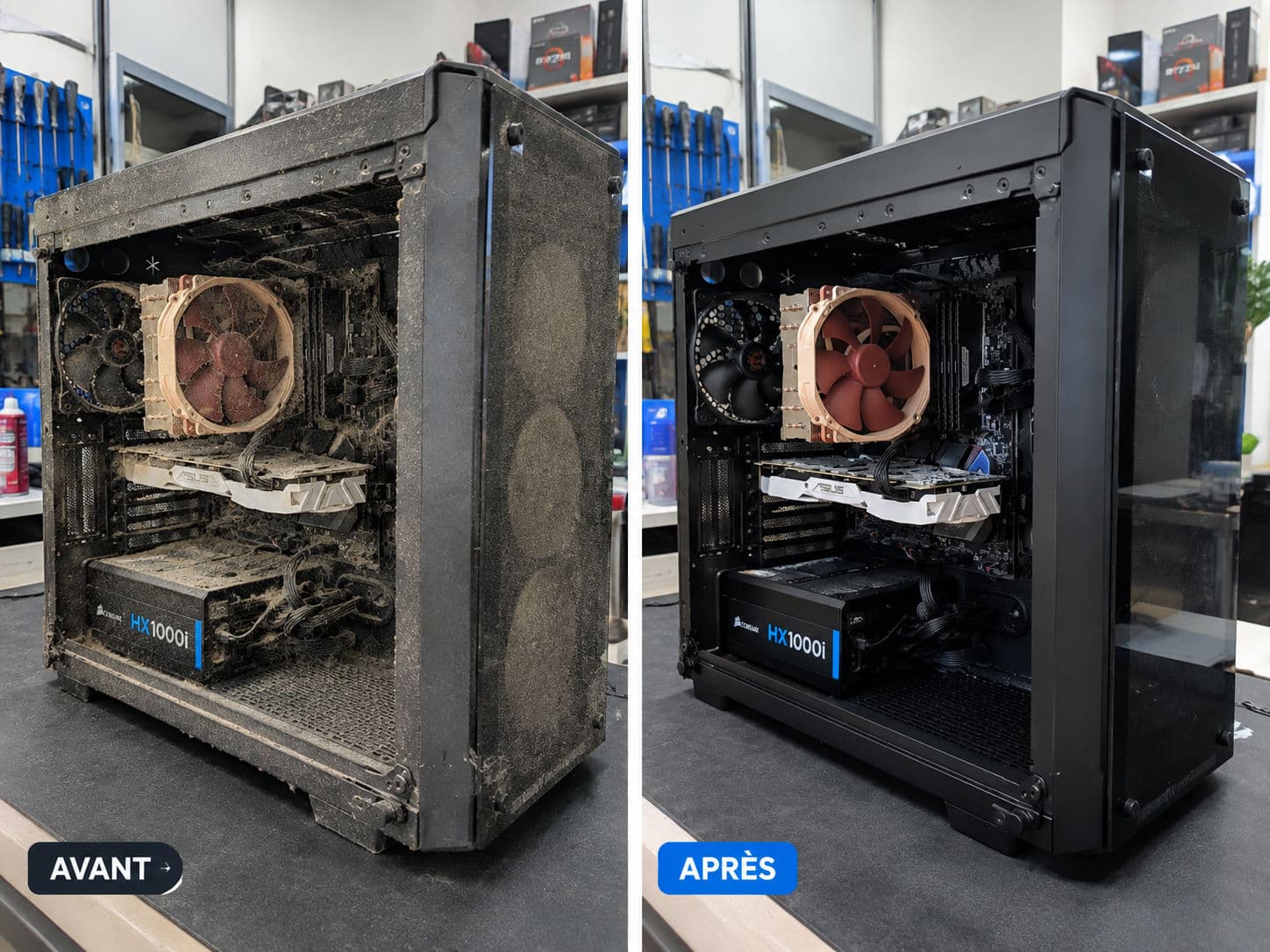 Nettoyage PC avant et après — CTRL+PC